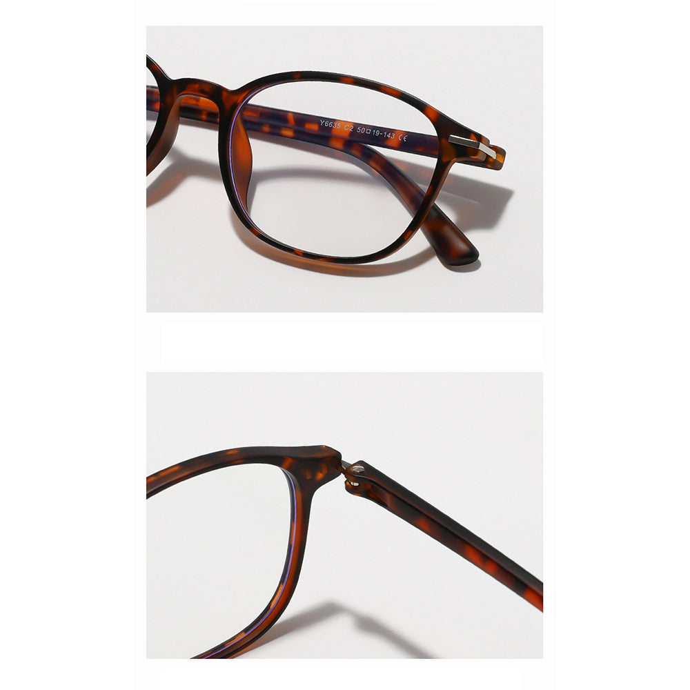 Unisex Computerbriller Techsuit 6635, Anti-Blåt Lys, Sort Lilla