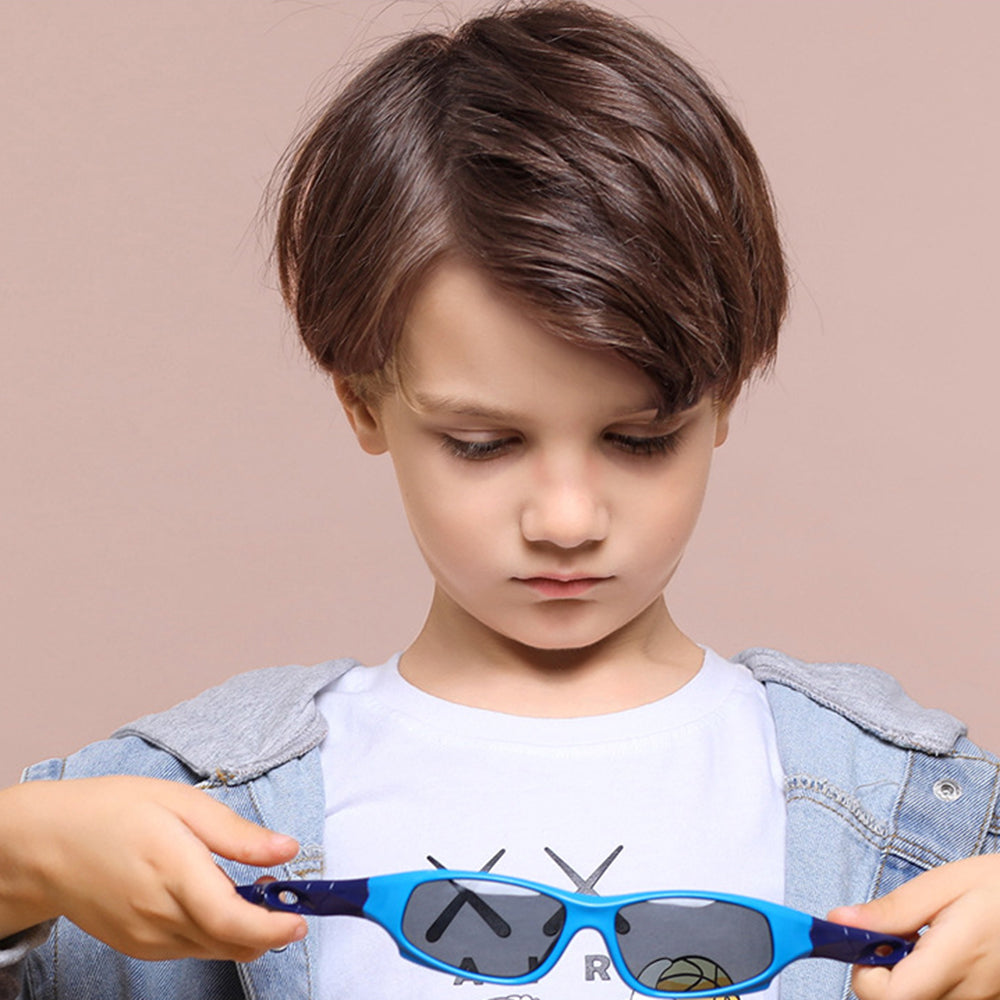 Børne Sport Solbriller Techsuit 816-C5, Polariserede, Blå Gule