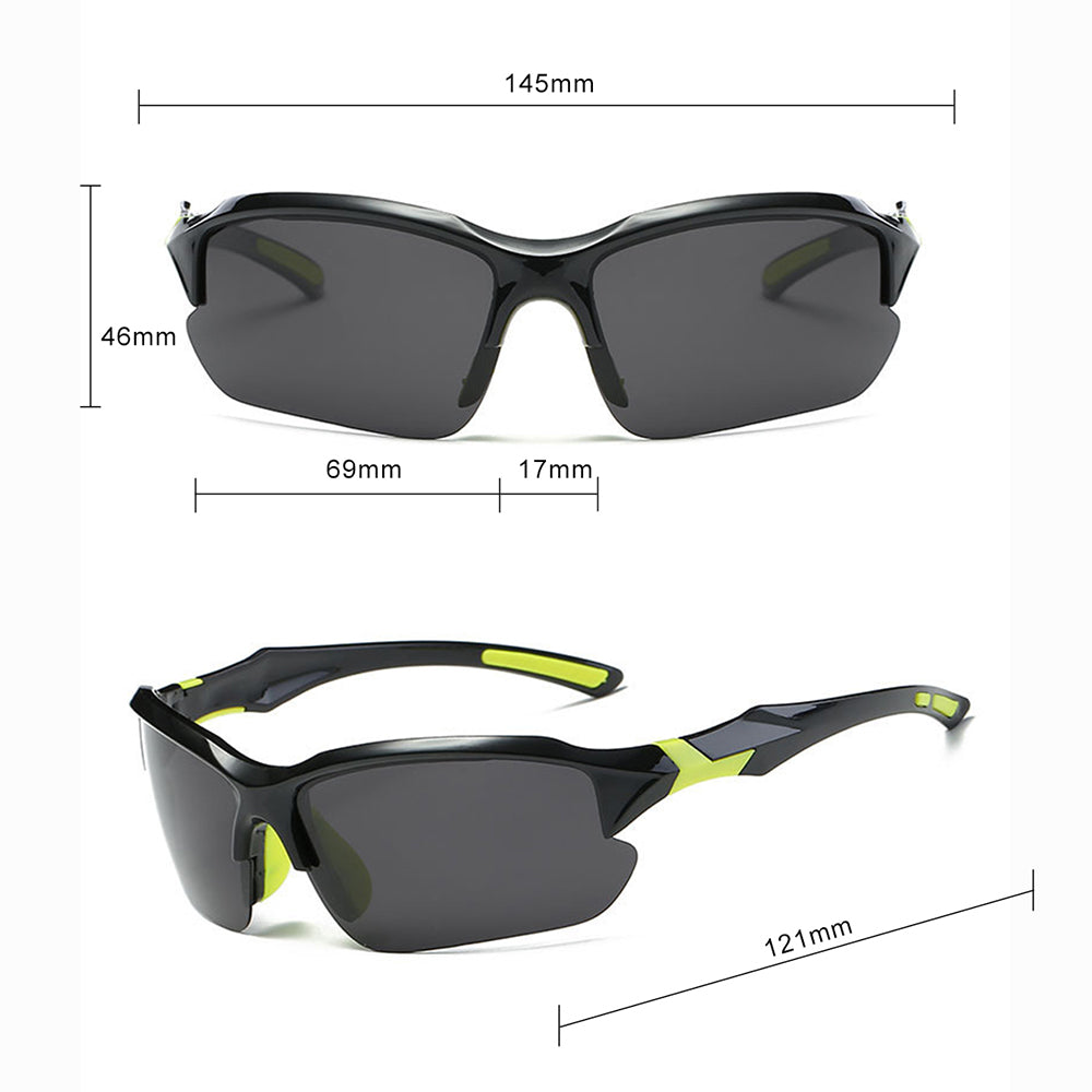 Unisex Cykelbriller Techsuit 9301, UV-beskyttelse, Sorte Orange