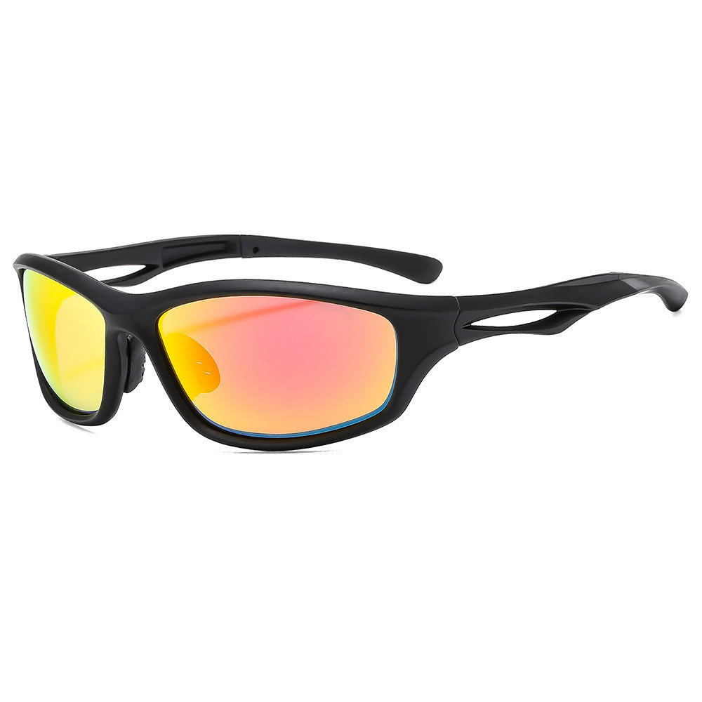 Unisex Cykelbriller Techsuit 9309, Polariserede, Sorte Røde