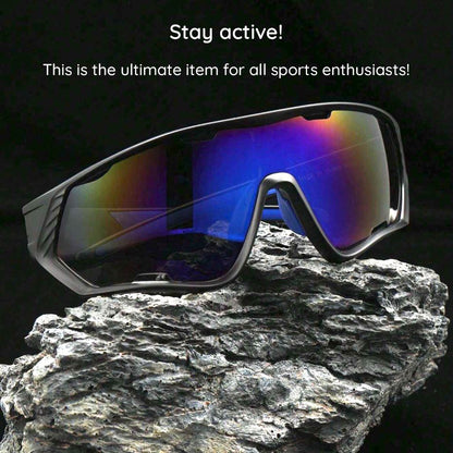 Unisex Techsuit 9330 Cykelbriller, Sorte Røde Orange