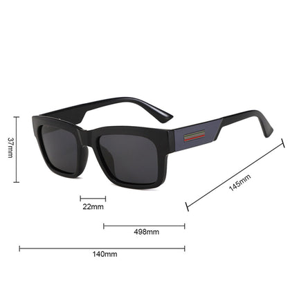 Herre Solbriller Techsuit 8491, Polariserede, UV-beskyttelse, Mat Sort Rød