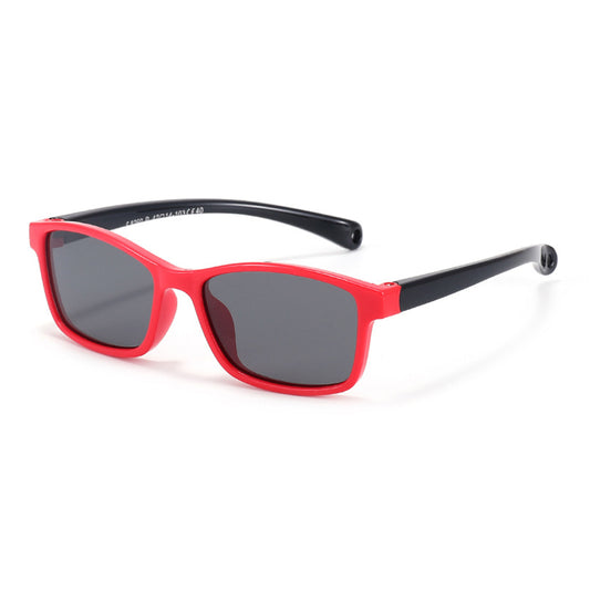 Techsuit 8260-C40 Baby Solbriller, Polariserede, Rød Sorte