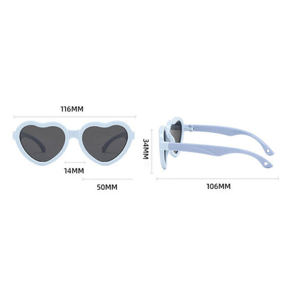 Børne Solbriller Techsuit 23070, Polariserede, UV-beskyttelse, Sorte Røde