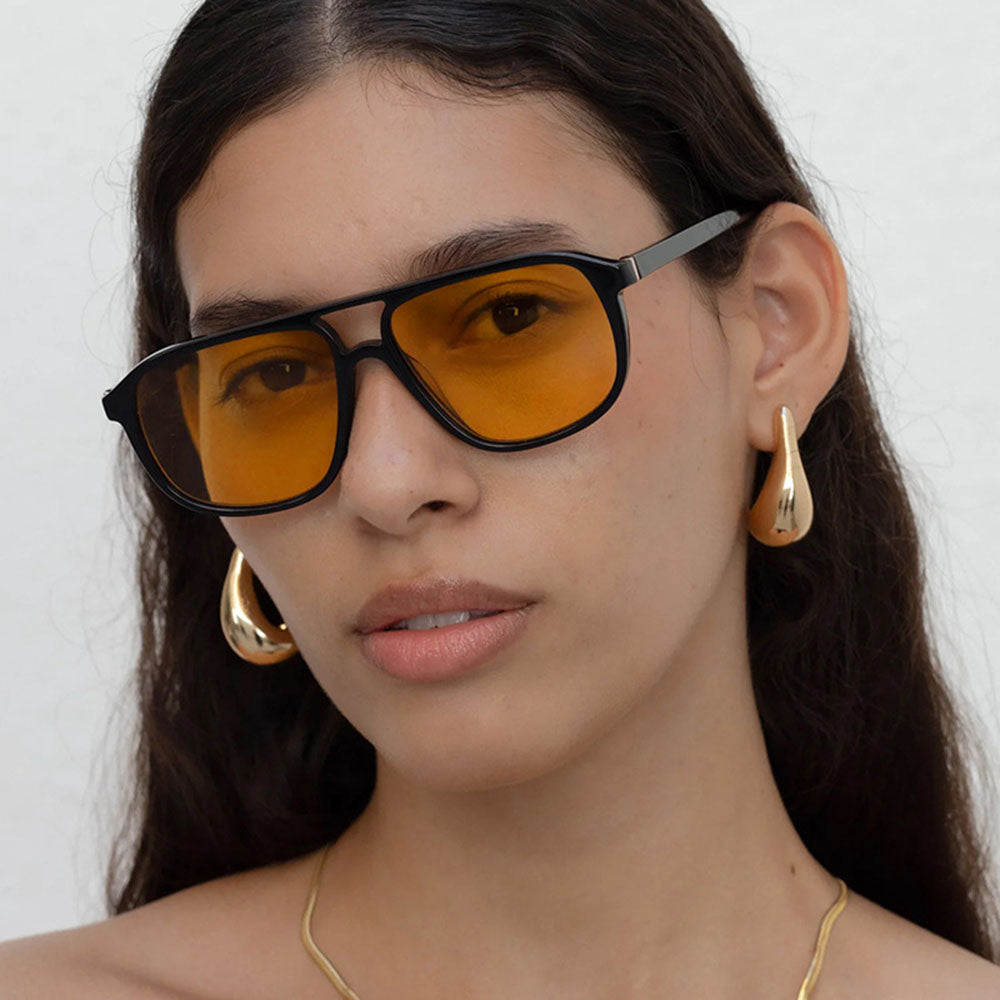 Dame Solbriller Techsuit 18266, Sorte Orange