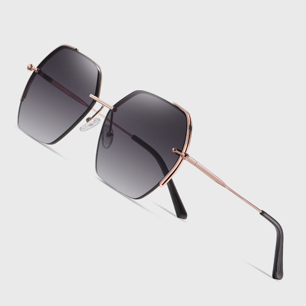 Dame Solbriller Techsuit 8561, Lyserød Guld Grøn