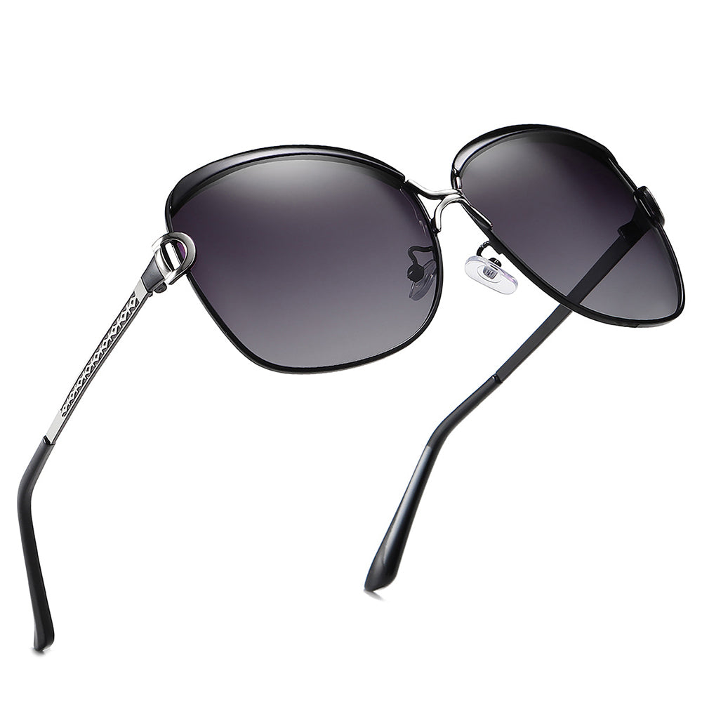 Techsuit 8702 Women's Sunglasses, Polarized, UV Protection, Black