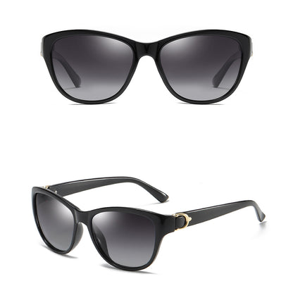 Techsuit A572 Women's Sunglasses, Polarized, UV Protection, Black Gray Gradient