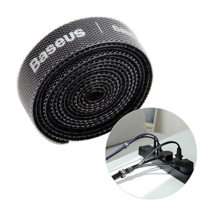 Organizer til kabler Baseus Circle, Velcro, 1m, Sort ACMGT-E01