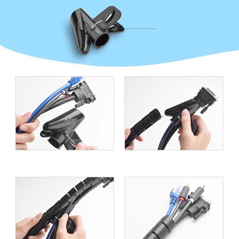 UGREEN LP121 Kabelorganisator, 25mm, 3m, Sort