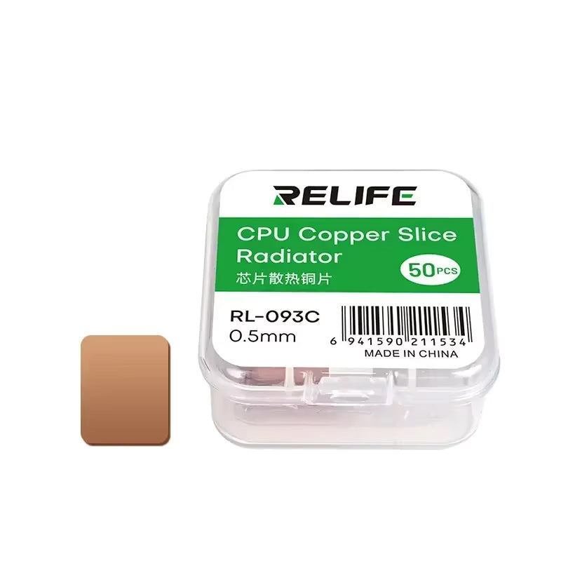 Termisk ledende pad Relife RL-093C, 0,5 mm, Sæt med 50 stykker