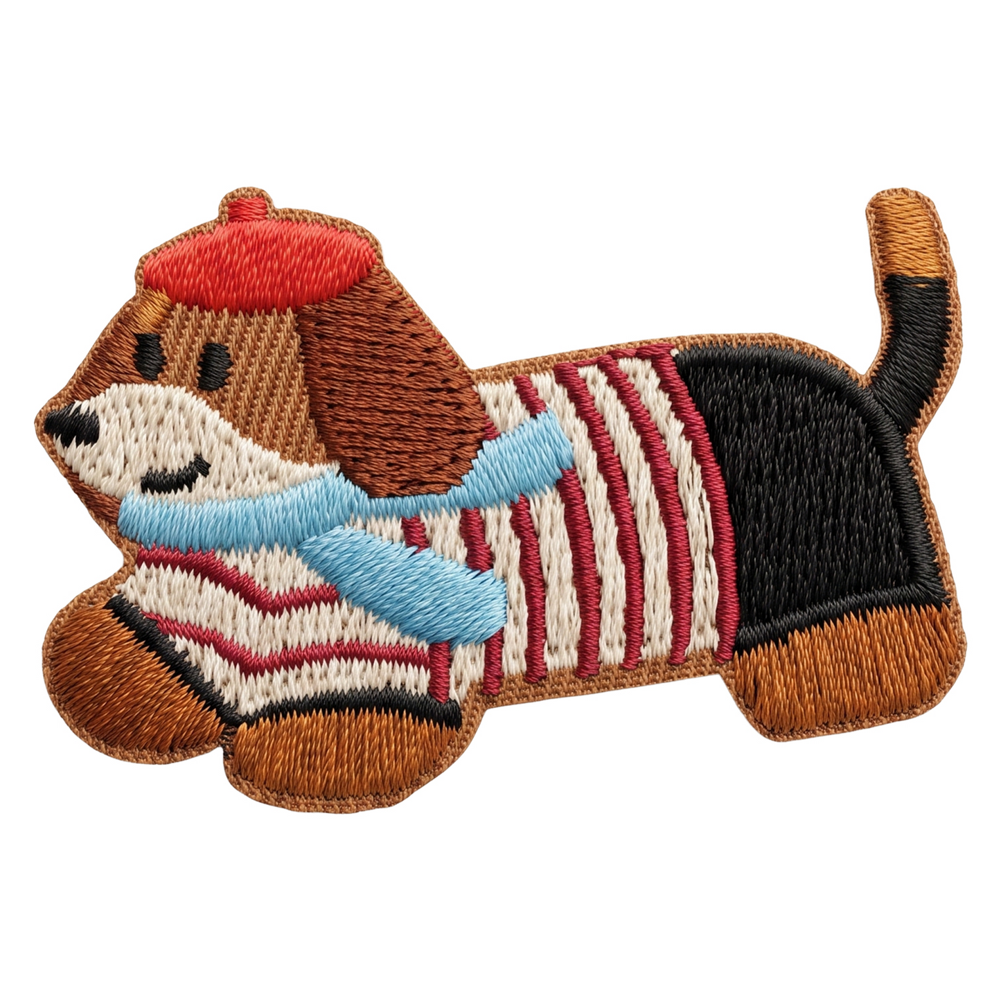 Patch / Tekstilpatch OEM Dachshund, Sæt med 3 stk, Multifarvet