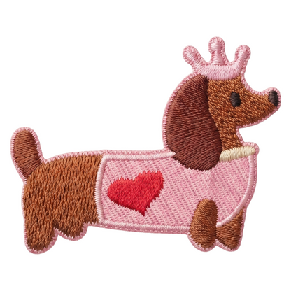 Patch / Tekstilpatch OEM Dachshund, Sæt med 3 stk, Multifarvet