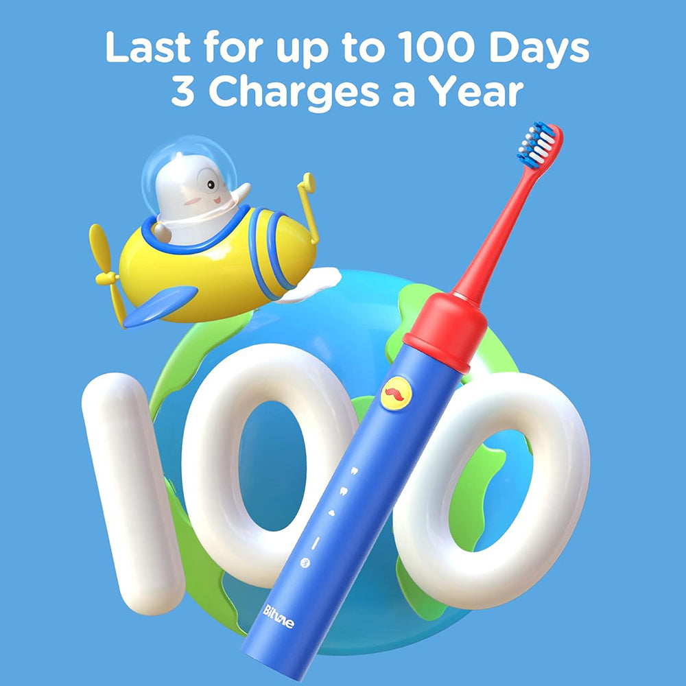 Bitvae BVK7S Kids elektrisk tandbørste, Blå Rød