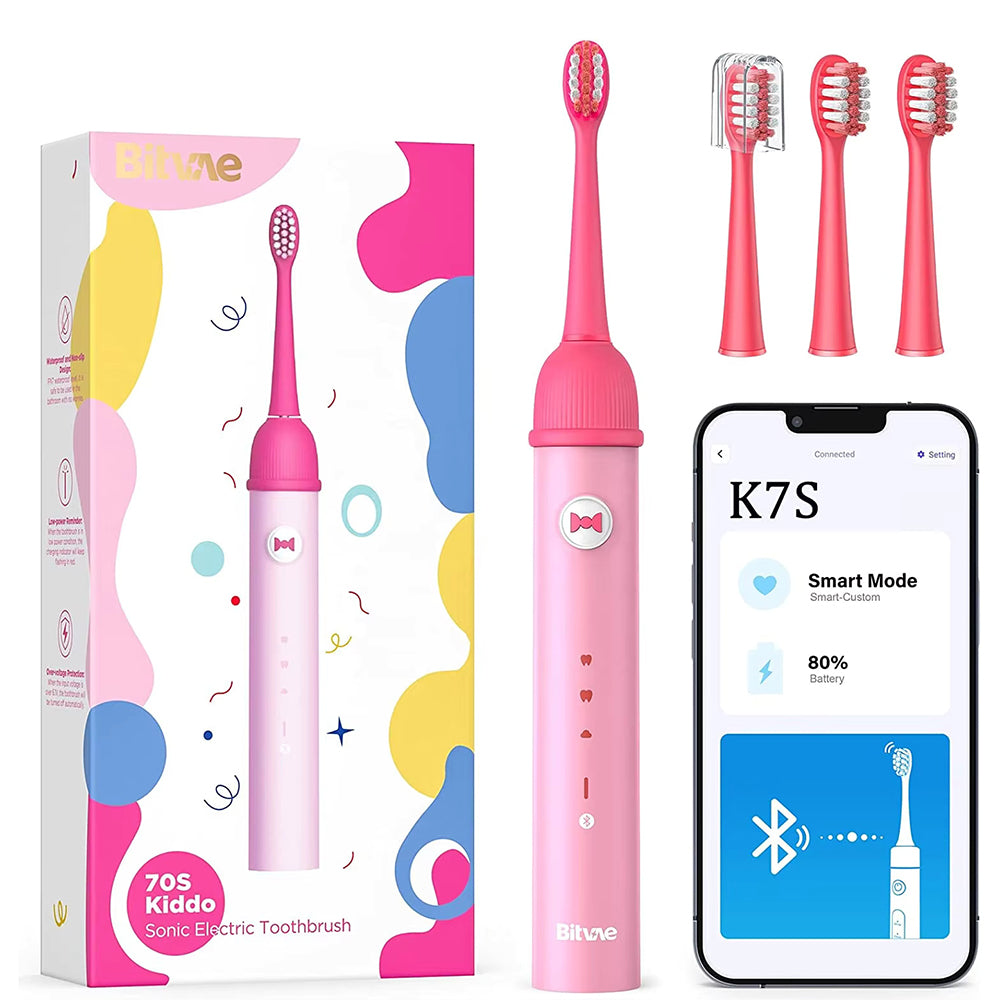 Bitvae BVK7S Kids Electric Toothbrush, Pink