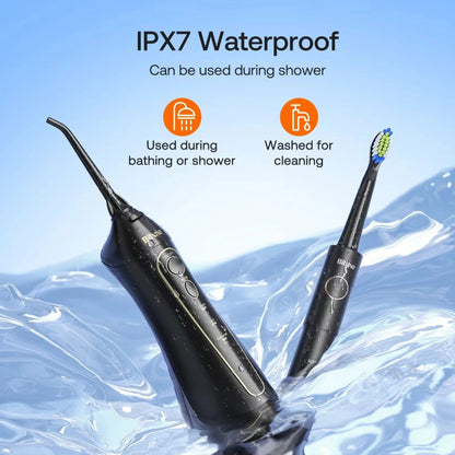 Elektrisk tandbørste og mundskyl Bitvae E11 + F5020E, Sort