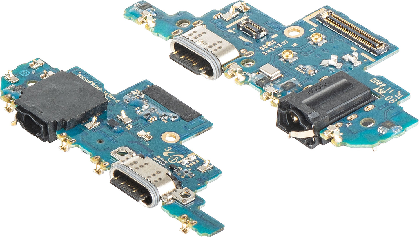 Opladnings-, lyd- og mikrofonstikplade til Samsung Galaxy A52 5G A526 / A52 A525
