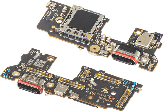 Plade med Opladningsstik - Mikrofon - SIM-kortlæser Modul Motorola Edge 70 Ultra / Signature, Servicepakke 5B28C31906