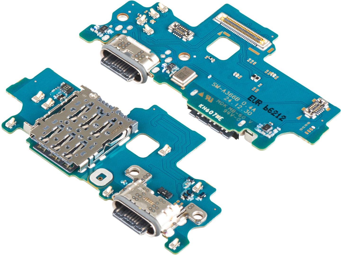 Opladningsstikplade - Mikrofon - SIM-kortlæsermodul til Samsung Galaxy A36 A366, Service Pack GH96-19348A