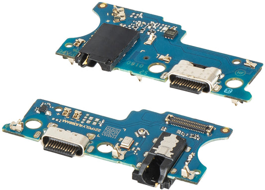 Opladnings-, lyd- og mikrofonstikplade til Samsung Galaxy A04e A042