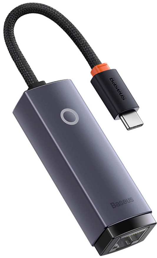 Baseus Lite netværksadapter, RJ45, USB-C, grå WKQX000313