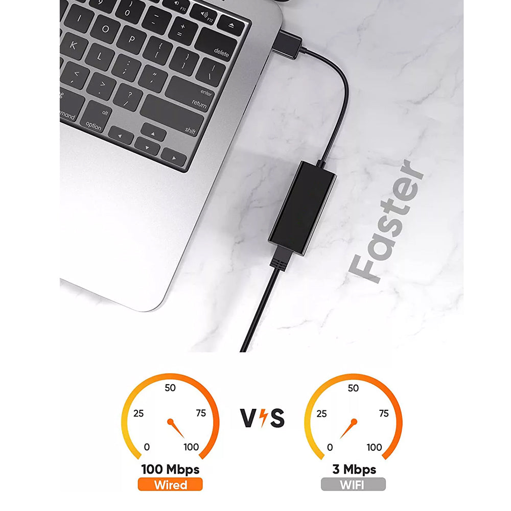 Netværkskort Techsuit AC19, RJ45, USB, Sort