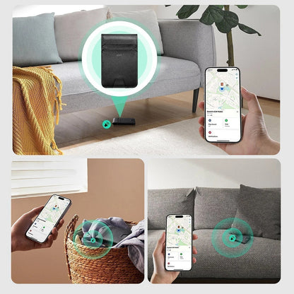 ESR Classic Geo Carbon pung med Find My funktion og RFID beskyttelse, Sort