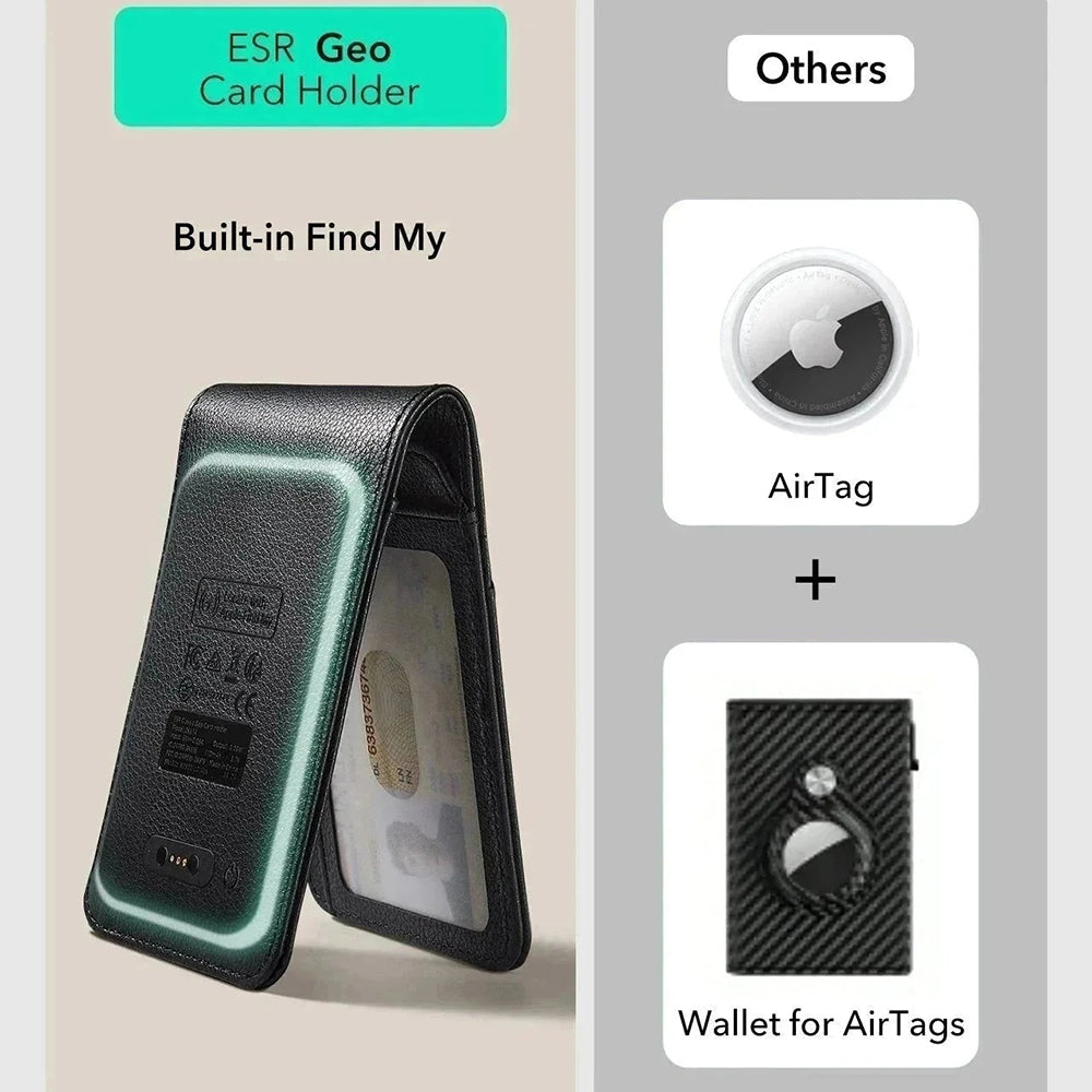 ESR Classic Geo pung med Find My funktion og RFID beskyttelse, Sort