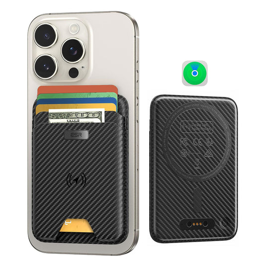 Magsafe Pung, ESR, Classic Geo Carbon, Sort