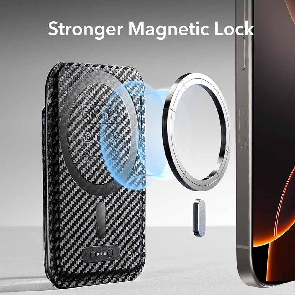Magsafe Pung, ESR, Classic Geo Carbon, Sort