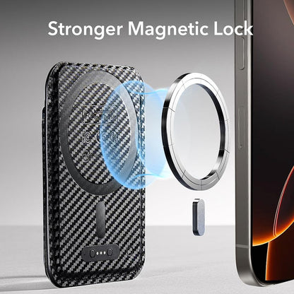 Magsafe Pung, ESR, Classic Geo Carbon, Sort