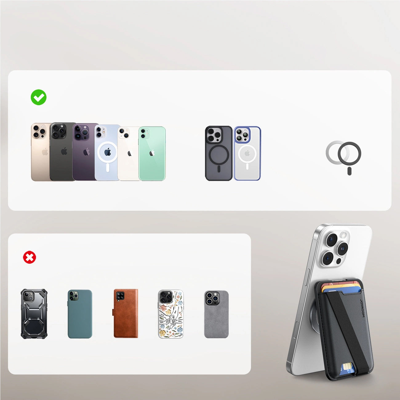 MagSafe Pung, Joyroom, JR-ZS432, Sort
