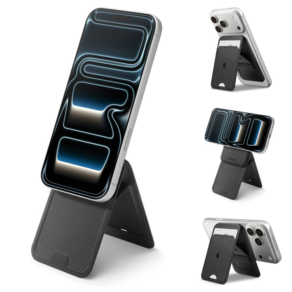 MagSafe Pung, Spigen, Slim Fold Tripod S314-3, Sort