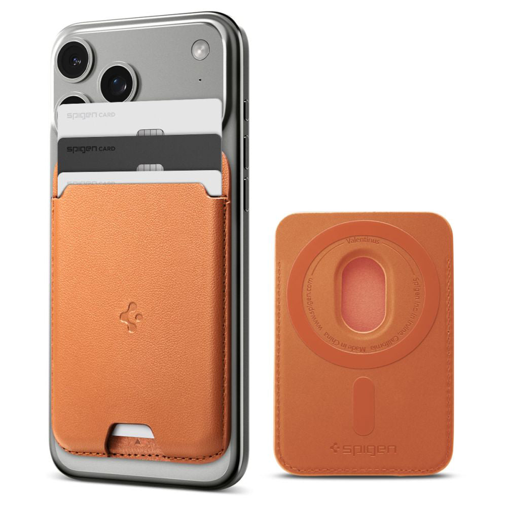 MagSafe pung, Spigen, Valentinus MagFit, Orange AFA11339