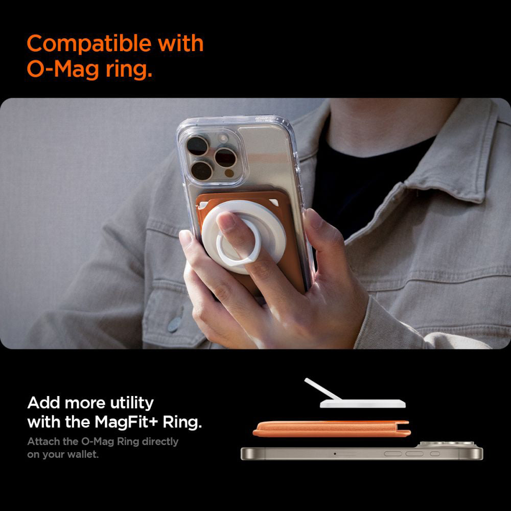MagSafe-tegnebogen, Spigen, Valentinus MagFit+, Orange AFA11340