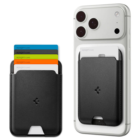 MagSafe-tegnebog, Spigen, Valentinus MagFit, Sort AFA11337