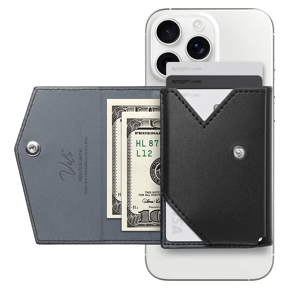 Magsafe Wallet, Spigen, Valentinus Pro, Black