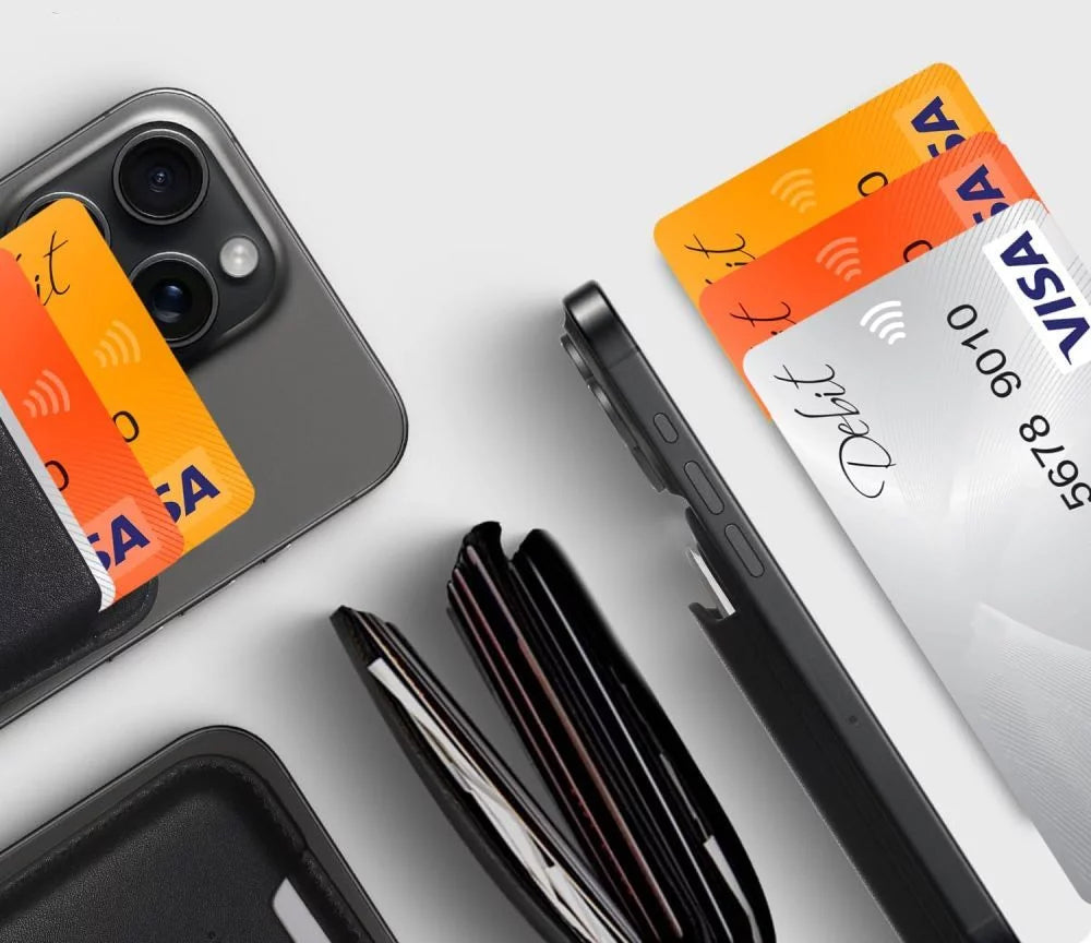MagSafe pung, Tech-Protect, Magwallet Carbon, Sort