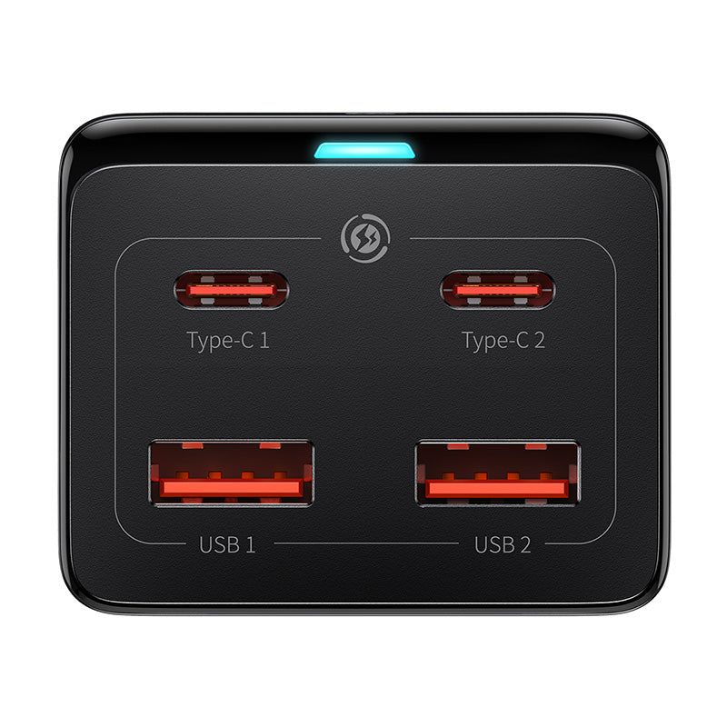 Baseus PowerCombo US forlængerledning, 1 x stikkontakt, Sort PSZM000201