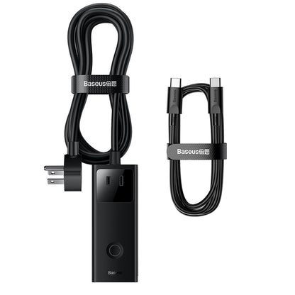 Baseus PowerCombo US forlængerledning, 3 x stik, Sort PSLA020101