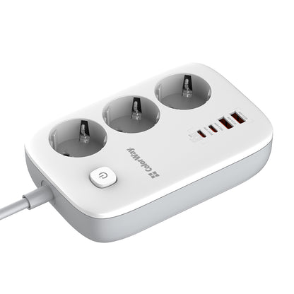 Forlængerledning ColorWay, 3 x Schuko, Hvid