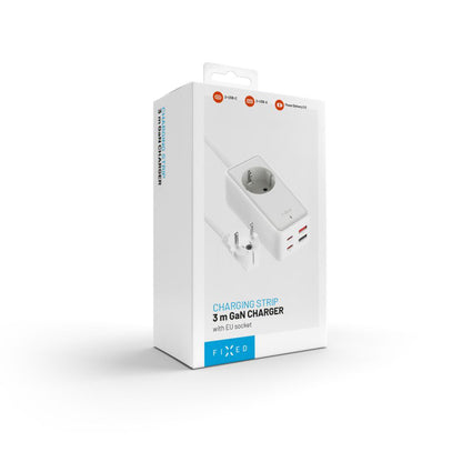 Forlængerledning Fixed, 1 x Schuko, Hvid