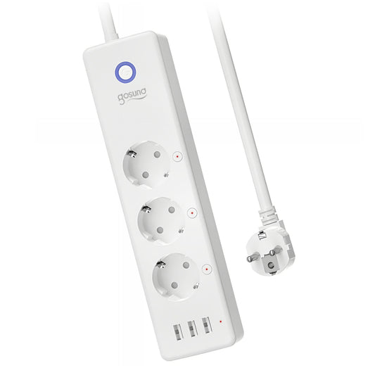 Gosund P1 Plus forlængerledning, Wi-Fi, 3 x Schuko
