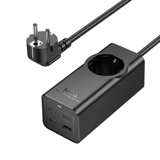 Forlængerledning HOCO NS9, 1 x Schuko, Sort