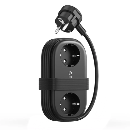 Orico AP3 forlængerledning, 2 x Schuko - 2 x USB-A - 2 x USB-C, Sort