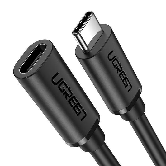 USB-C forlængerkabel UGREEN US353, 1m, Sort