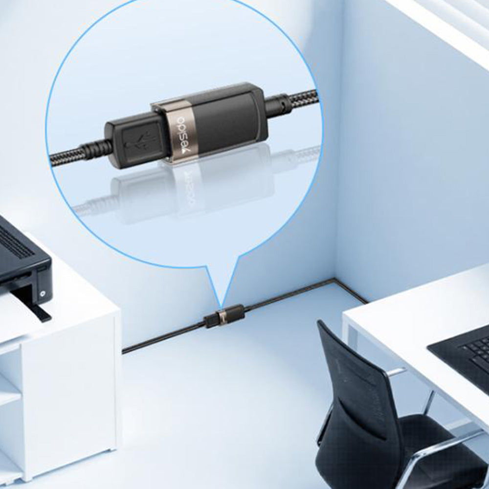 USB-forlænger Yesido GS26, 1,5 m, Grå