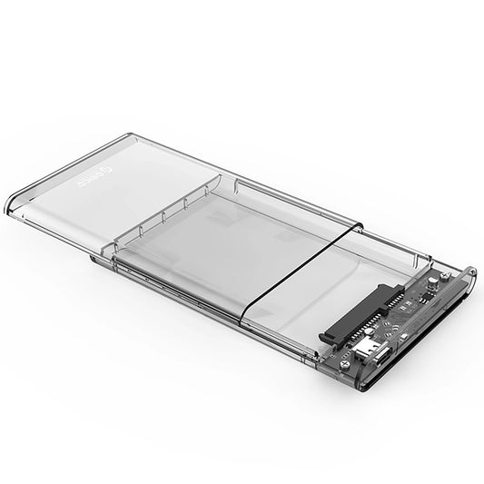 Orico 2139C3 kabinet til HDD / SSD SATA 2,5 tommer, USB-C, Transparent