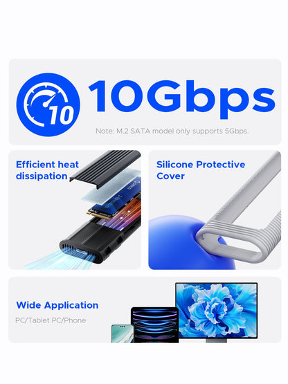 Orico AXM2-G2 rack til SSD M.2 NVMe, grå