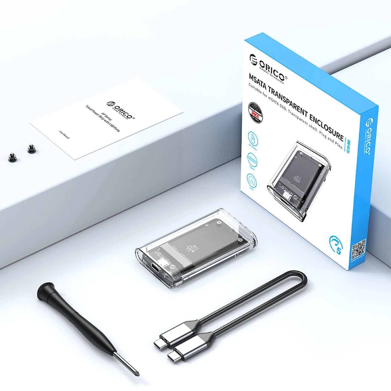 Orico TC10-MS kabinet til mSATA SSD, Transparent